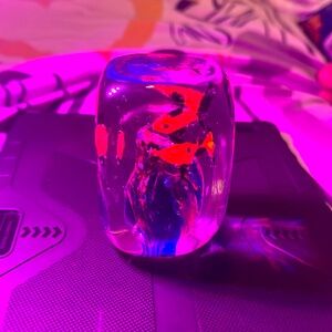 Class figurine with fish